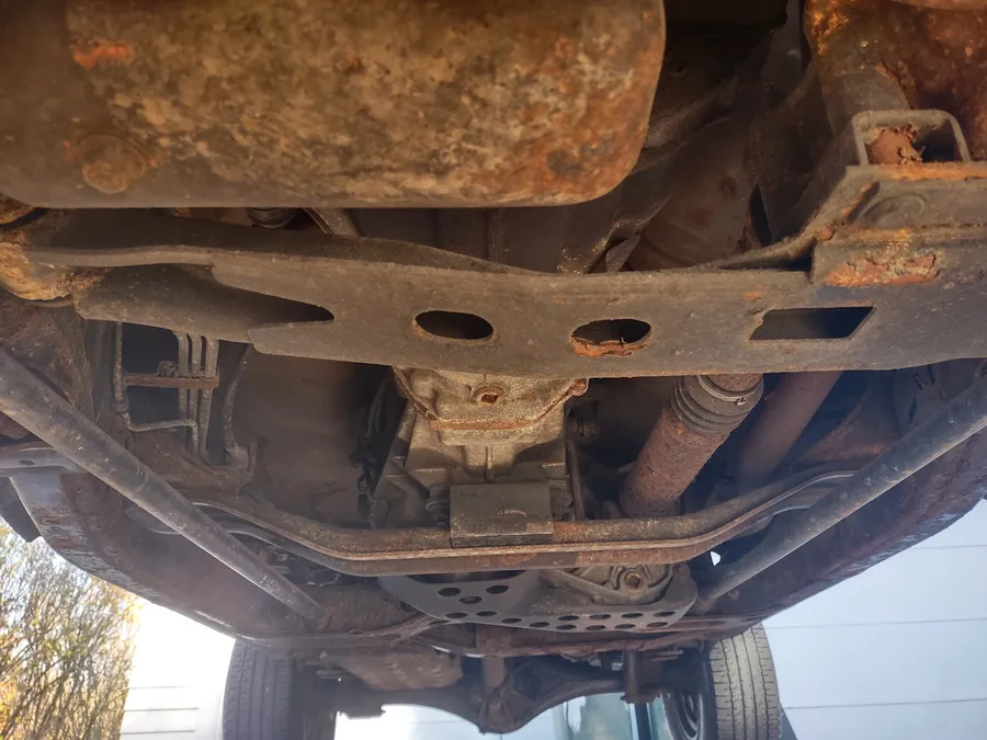 NHOU undercoating application on a truck frame