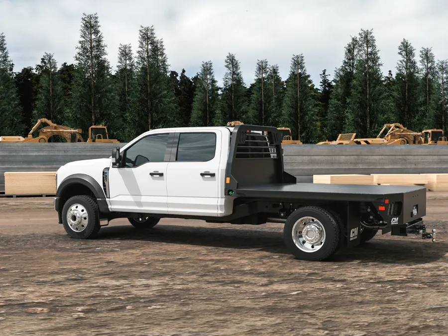 CM RD flatbed body on a Ford truck